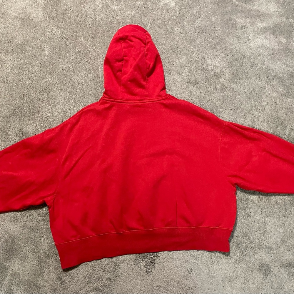 Nike Center Swoosh Sweatshirt Mens Medium Red Baggy Cotton Blend - Picture 11 of 16